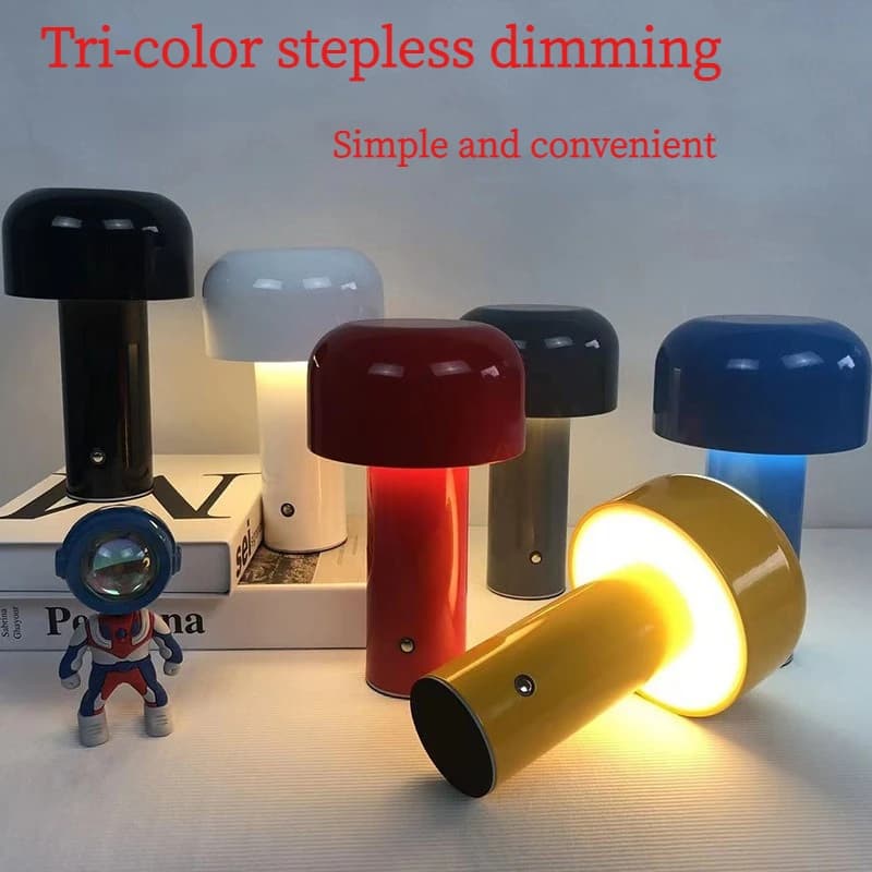 מנורת שולחן ניידת נורדית נטענת לאווירה רכה בבית