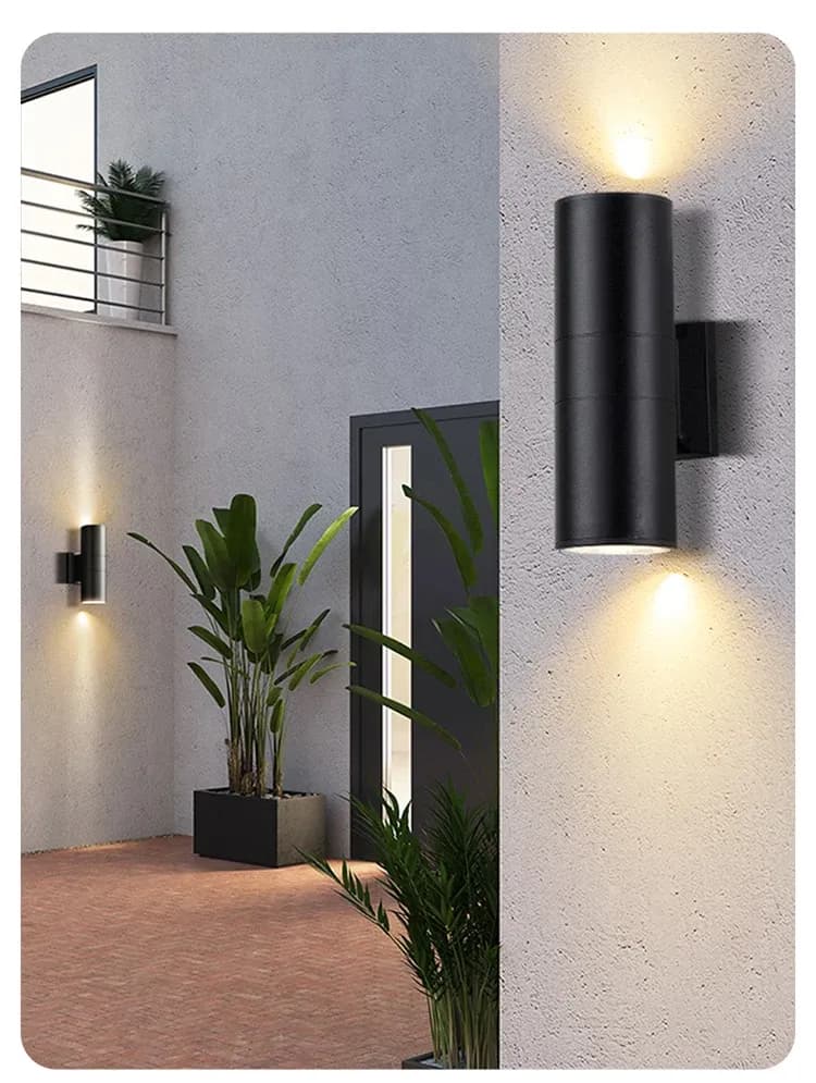 מנורת קיר חיצונית אפ-דאון מאלומיניום IP65