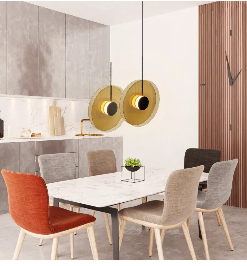 מנורה תלויה אקליפס מזכוכית מעושנת