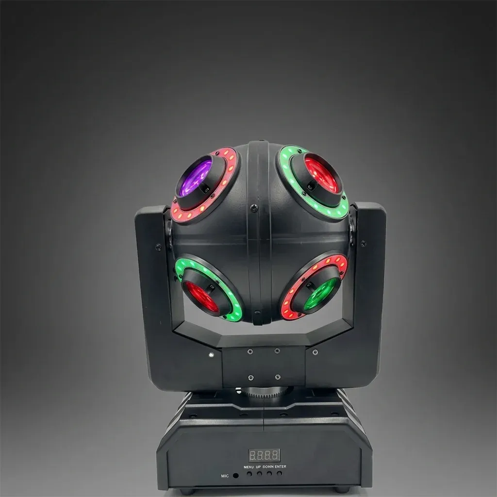 ראש תאורת במה מסתובב עם טבעת לד