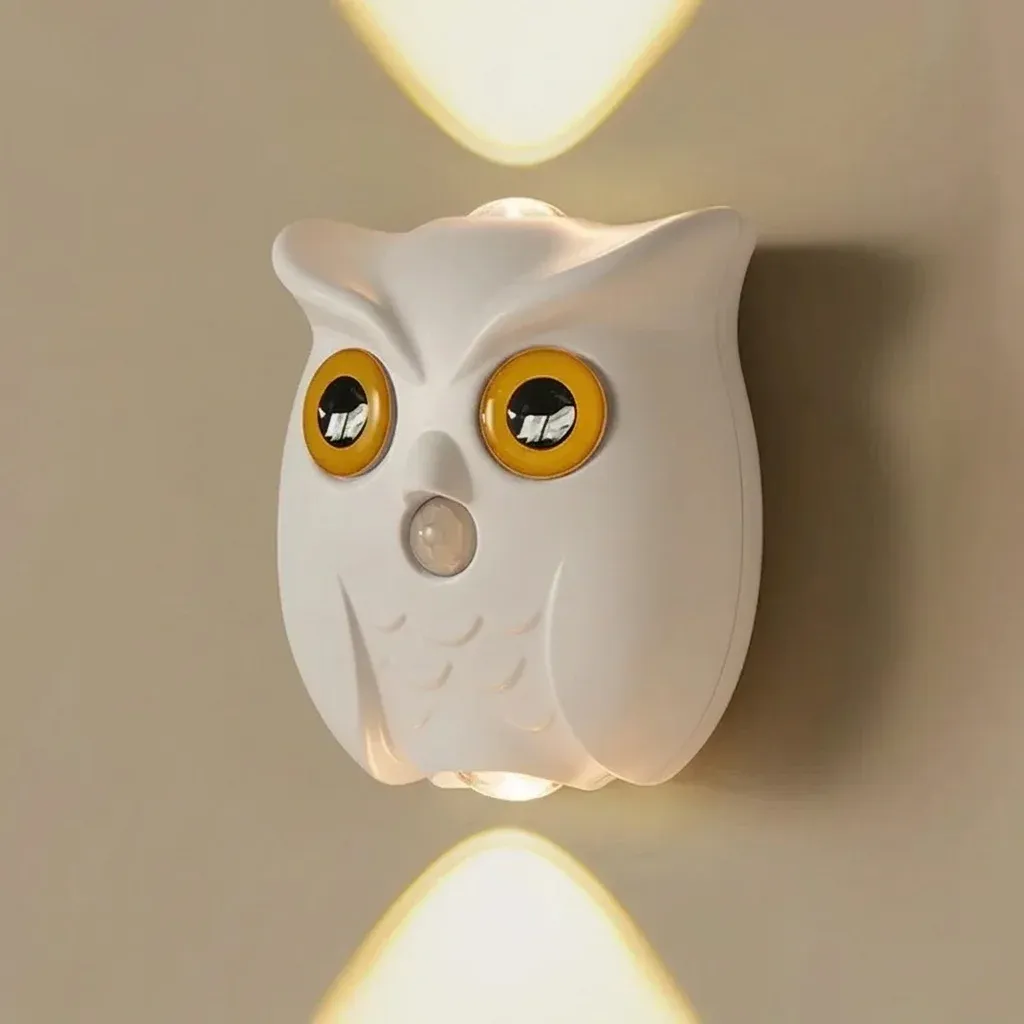 מנורת קיר ינשוף חיישנית נטענת למעבר ולמסדרון