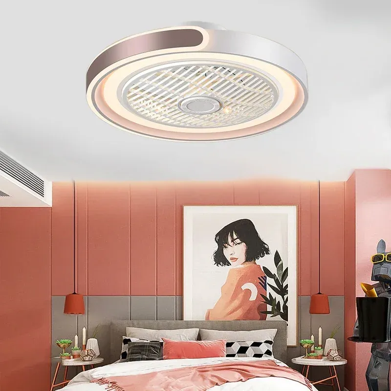 מאוורר תקרה לד שקט עם להבים נסתרים