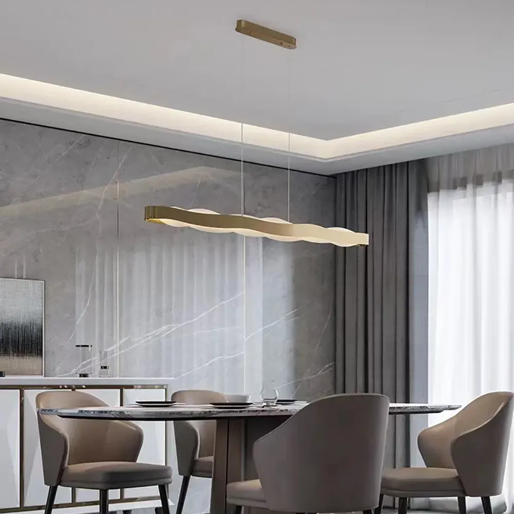 מנורה תלויה טבעת יוקרתית לד לסלון ולפינת אוכל