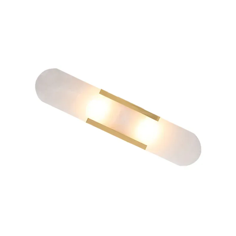 מנורת קיר שיש טבעי בגימור זהוב