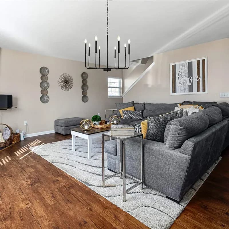 נברשת ענפים מתכתית בסגנון אמריקאי קלאסי