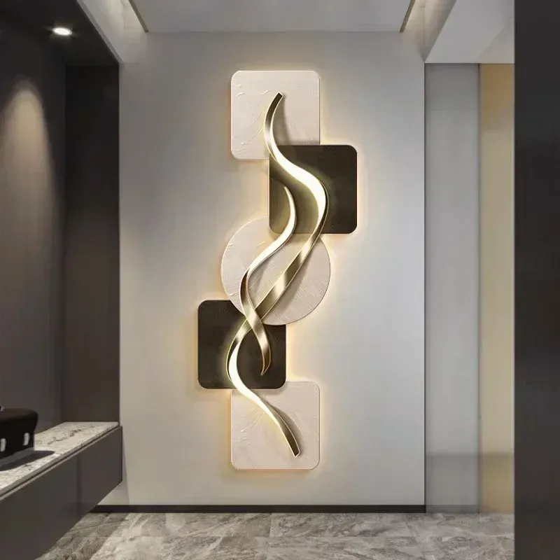 מנורת קיר דקורטיבית תלת ממדית בסגנון נורדי