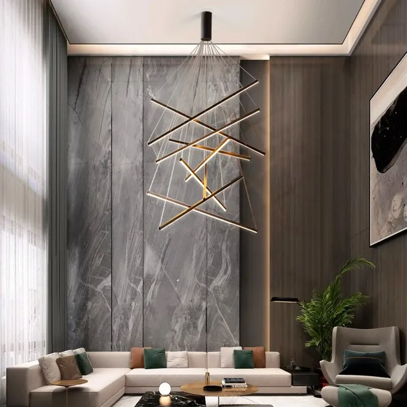 נברשת תלויה מודרנית עם עמעום וגובה מתכוונן