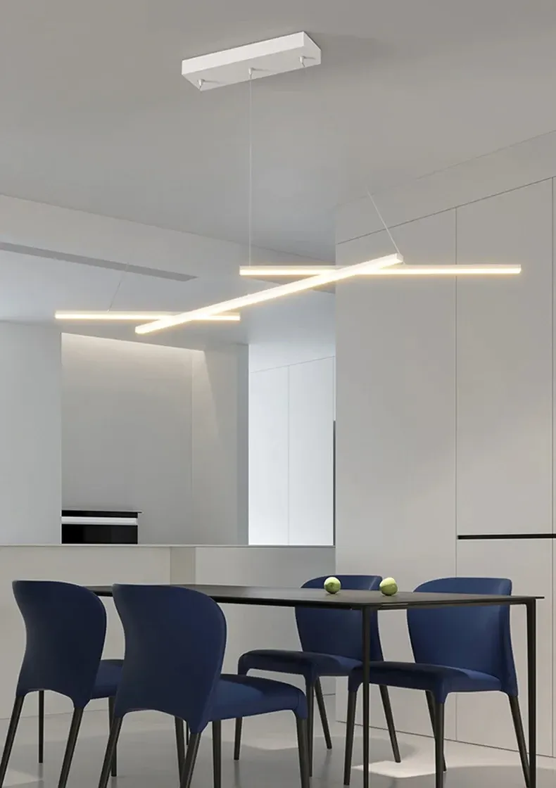 מנורה תלויה לד מינימליסטית בשחור ולבן