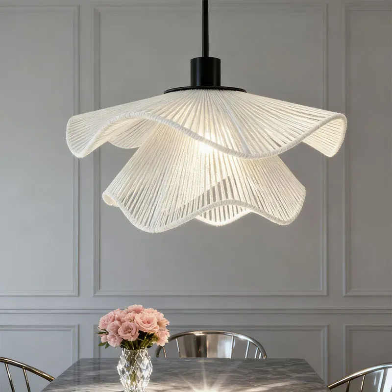 נברשת בד פרחונית מתכווננת לחדרי מגורים ופינות אוכל