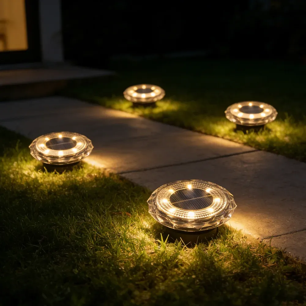 פנסי קרקע סולאריים שקועים לשביל ולגינה