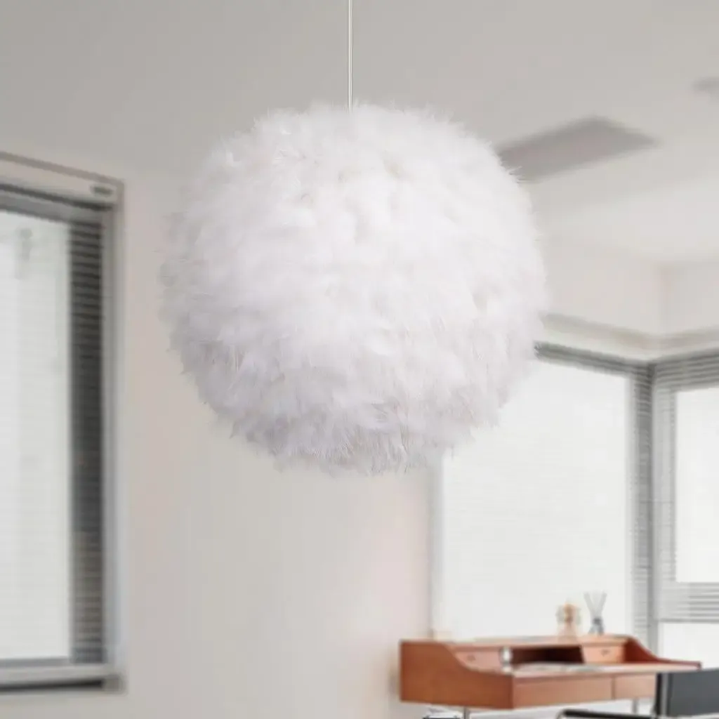 מנורה תלויה נוצה רכה מודרנית לחדר שינה ופינת אוכל