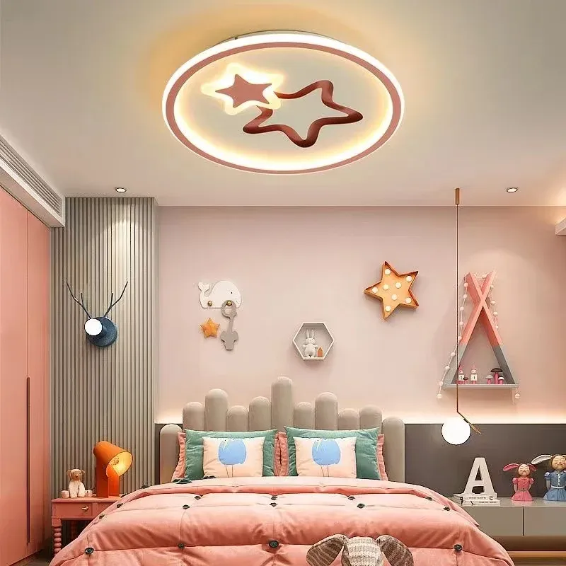 מנורת תקרה כוכב תכלת דימרית לילדים