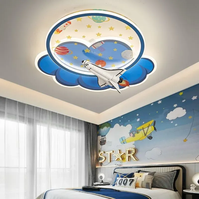 מנורת תקרה חד קרן ורודה לד לחדר ילדות