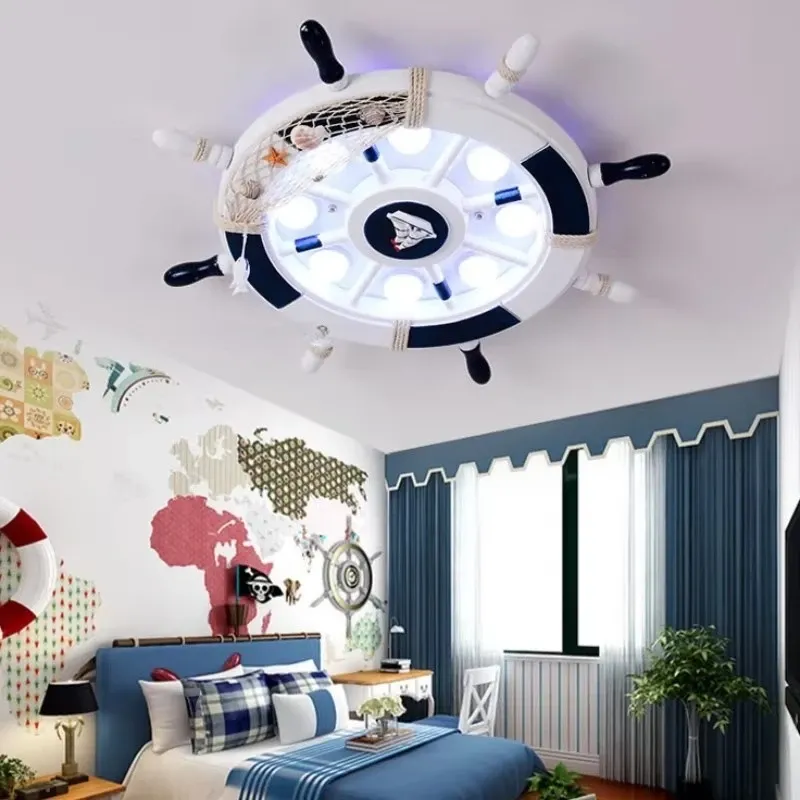 מנורת תקרה הגה ימי לד לחדר ילדים