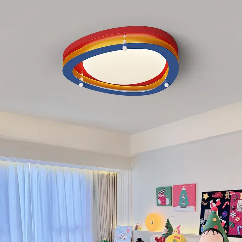 מנורת תקרה עגולה קשת מקרון צבעונית