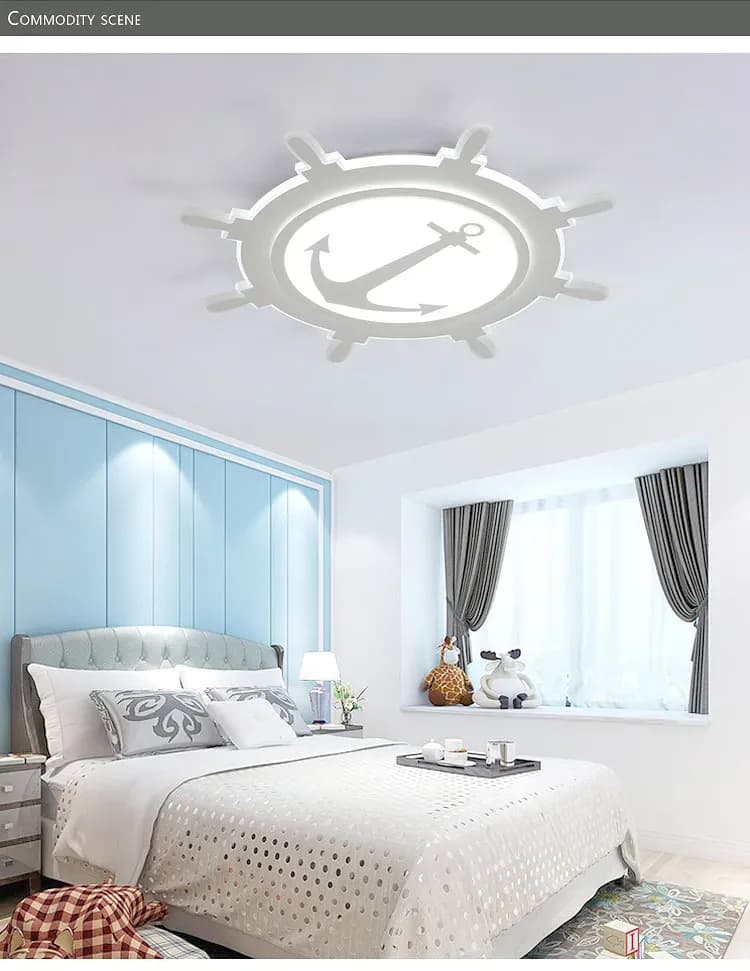 מנורת תקרה לד אקרילית לבנה לחדר ילדים