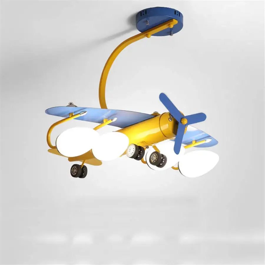 מנורת תקרה מטוס זכוכית עם 4 בתי נורה