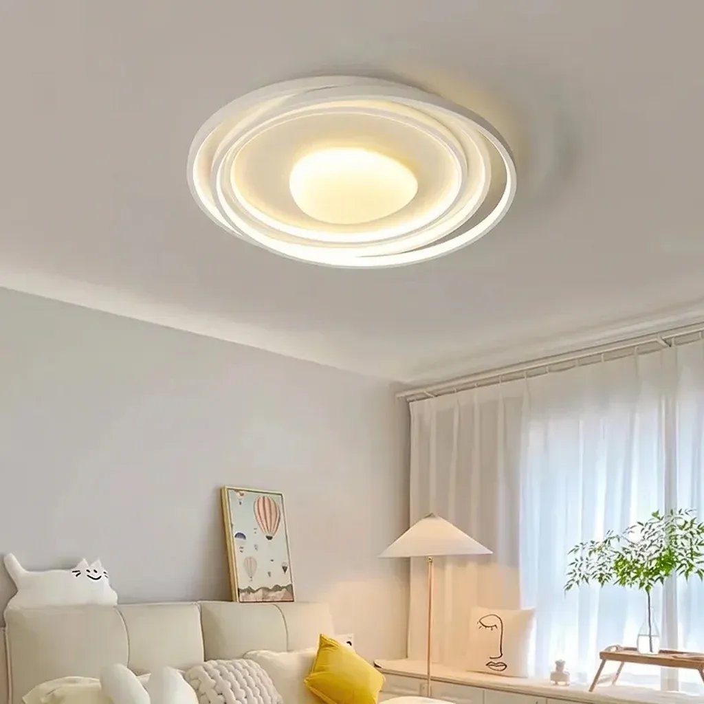 מנורת תקרה ירח וטבעת לבנה לילדים