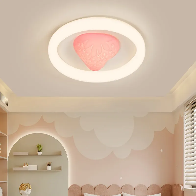 מנורת תקרה תות ורודה דימרית לחדר ילדות