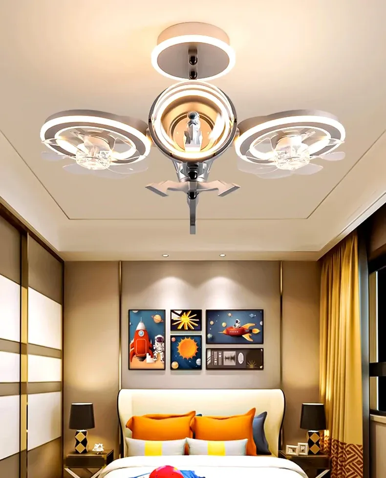 מאוורר תקרה נורדי דימרי עם שלט ותאורת לד