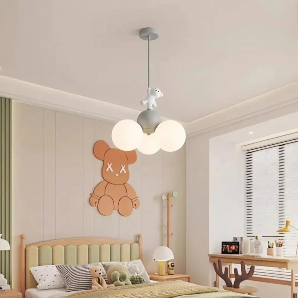 מנורת תקרה דובי בועות לבנה