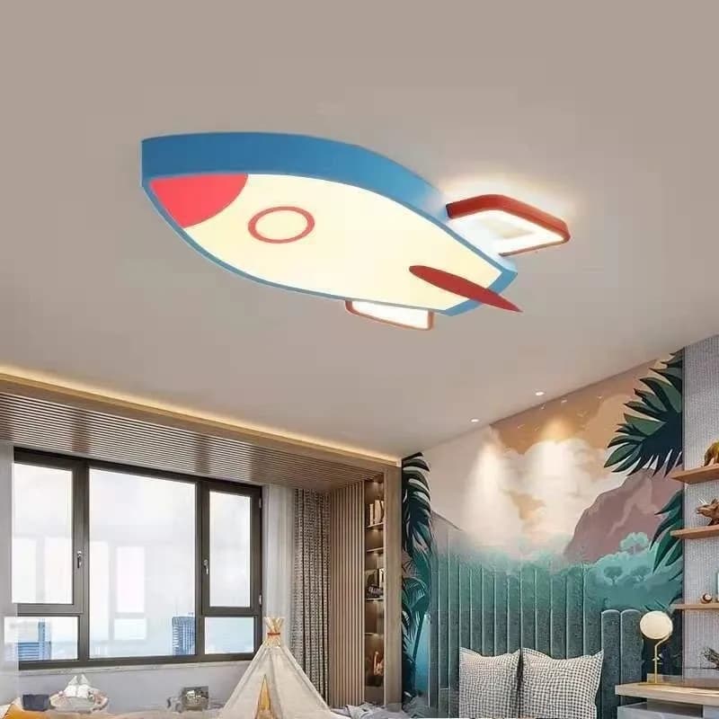 מנורת תקרה רכה חלליות וכוכבים לחדר ילדים