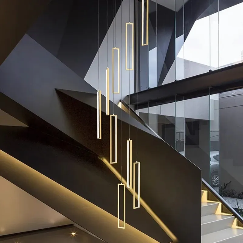 נברשת מדרגות מודרנית אקרילית רב ראשית