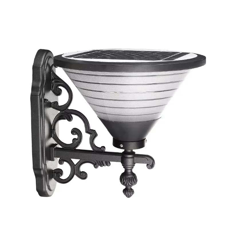 מנורת קיר סולארית לד לחוץ עם גוף אלומיניום