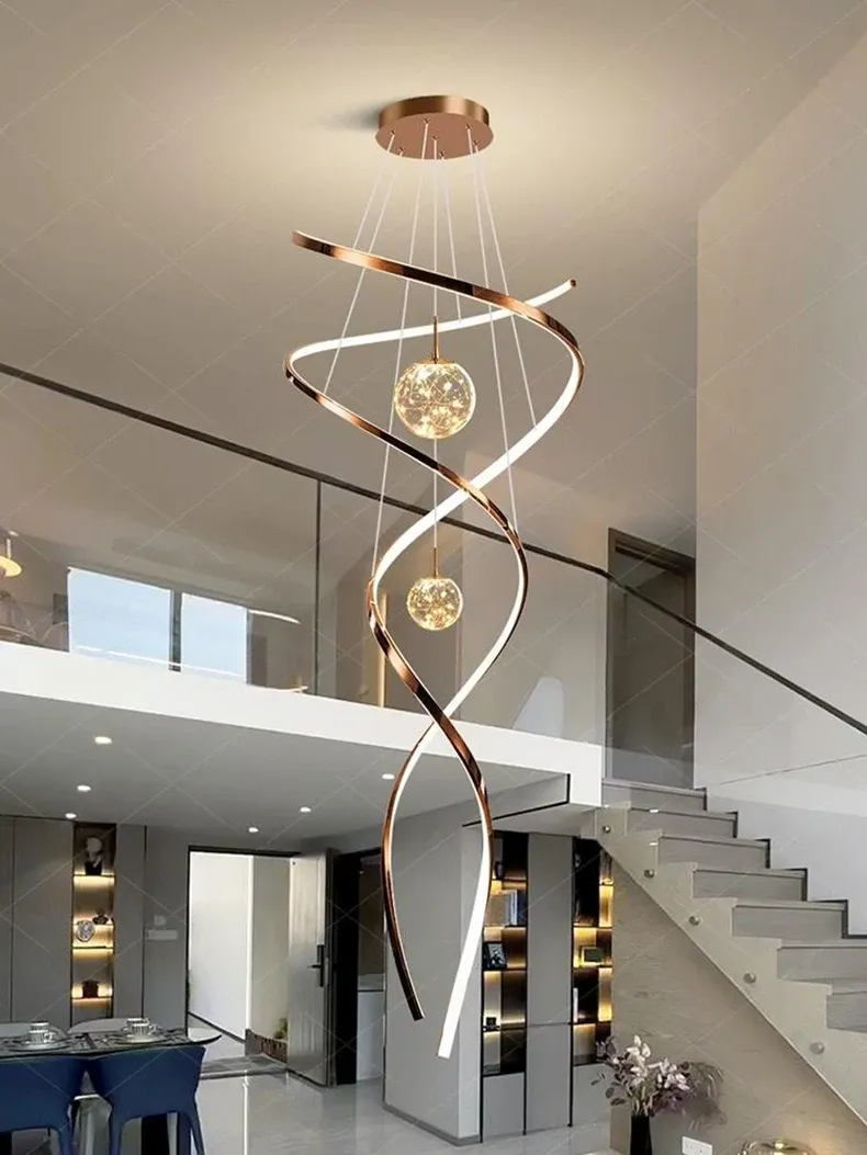 נברשת תלייה מודרנית מדורגת עם עמעום ושלט