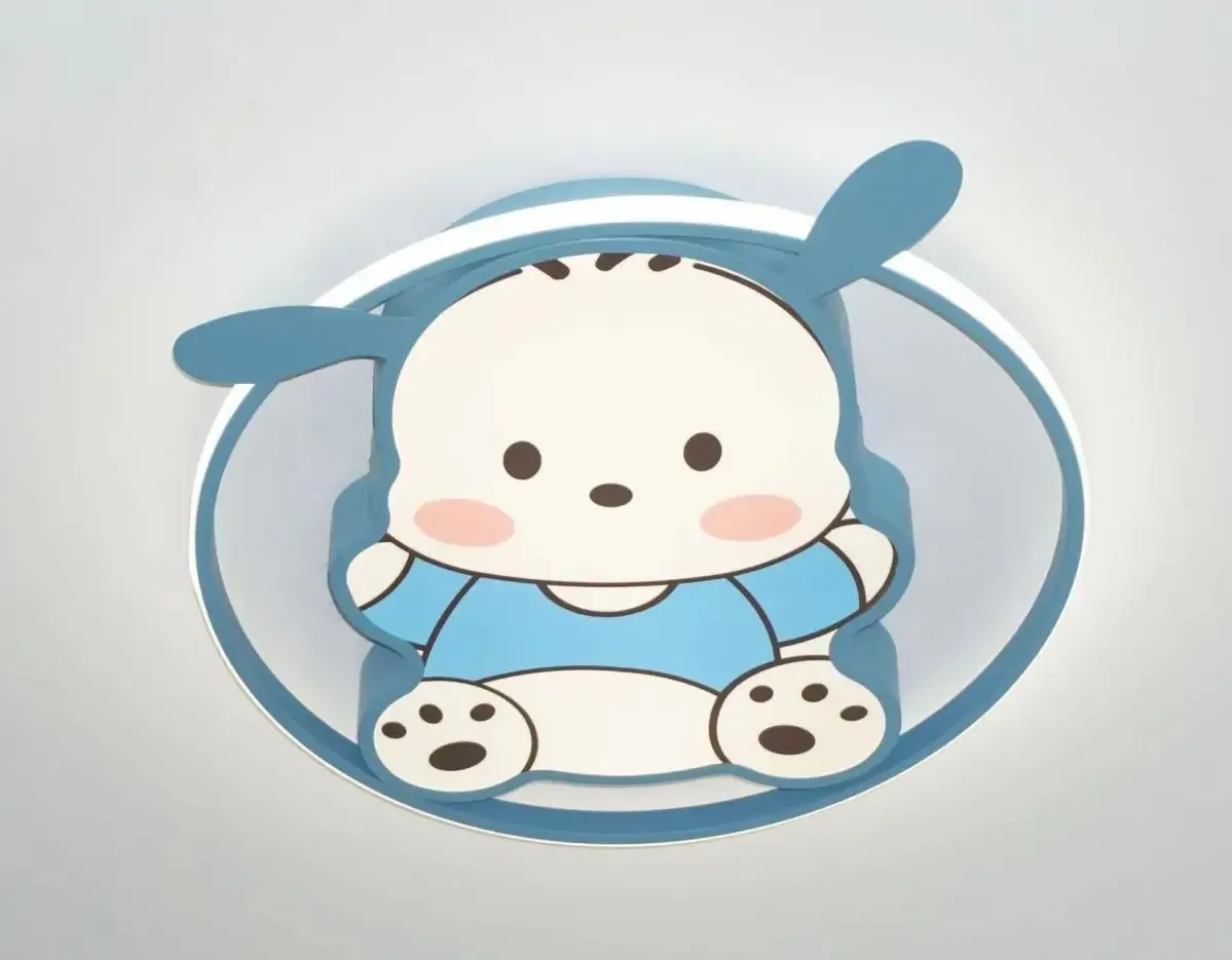 מנורת תקרה כלבלב כחולה דימרית עם שלט לחדר ילדים