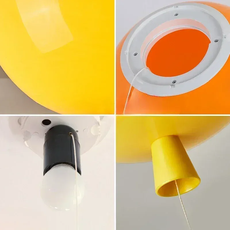 מנורת תקרה בלון צבעוני אקרילית לחדר ילדים