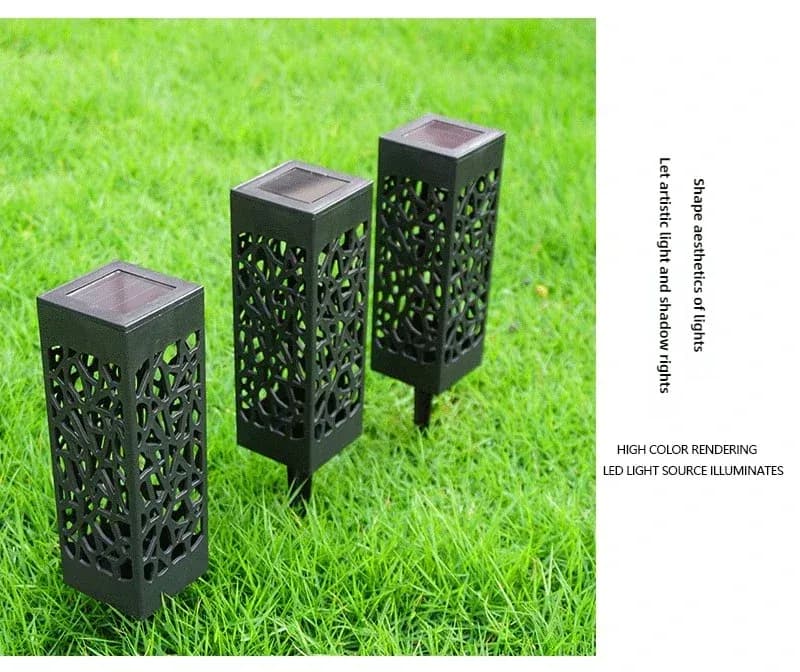 מנורת שביל סולארית דקורטיבית עם דוגמת צל