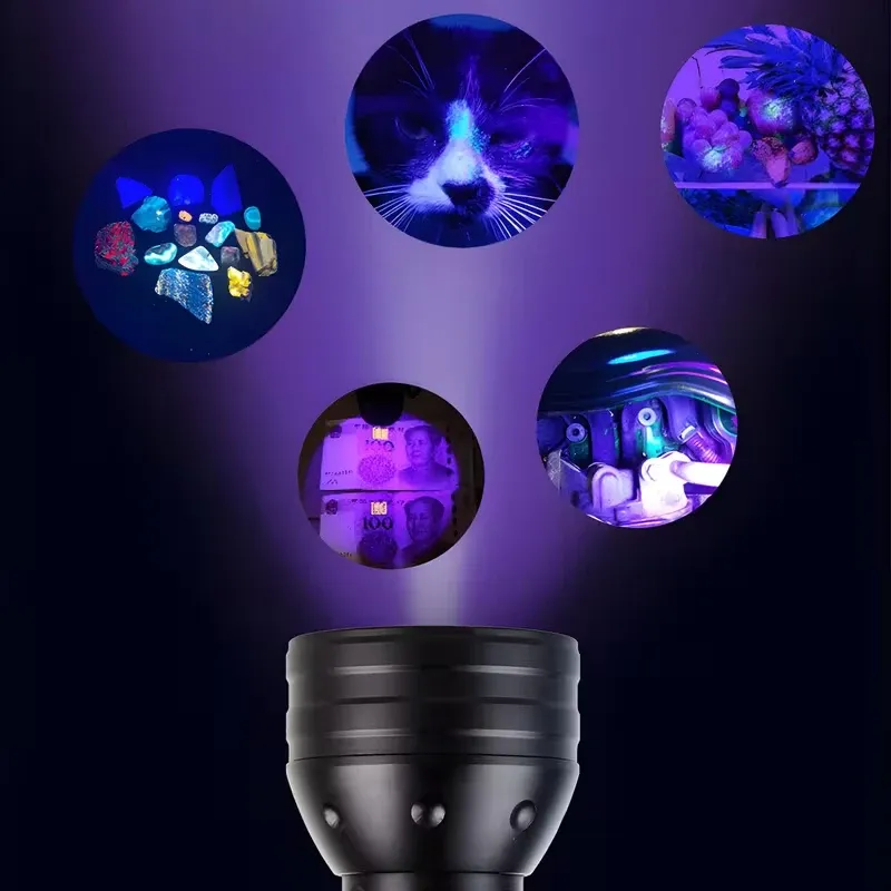 פנס אולטרה סגול ידני לזיהוי כתמים וחרקים