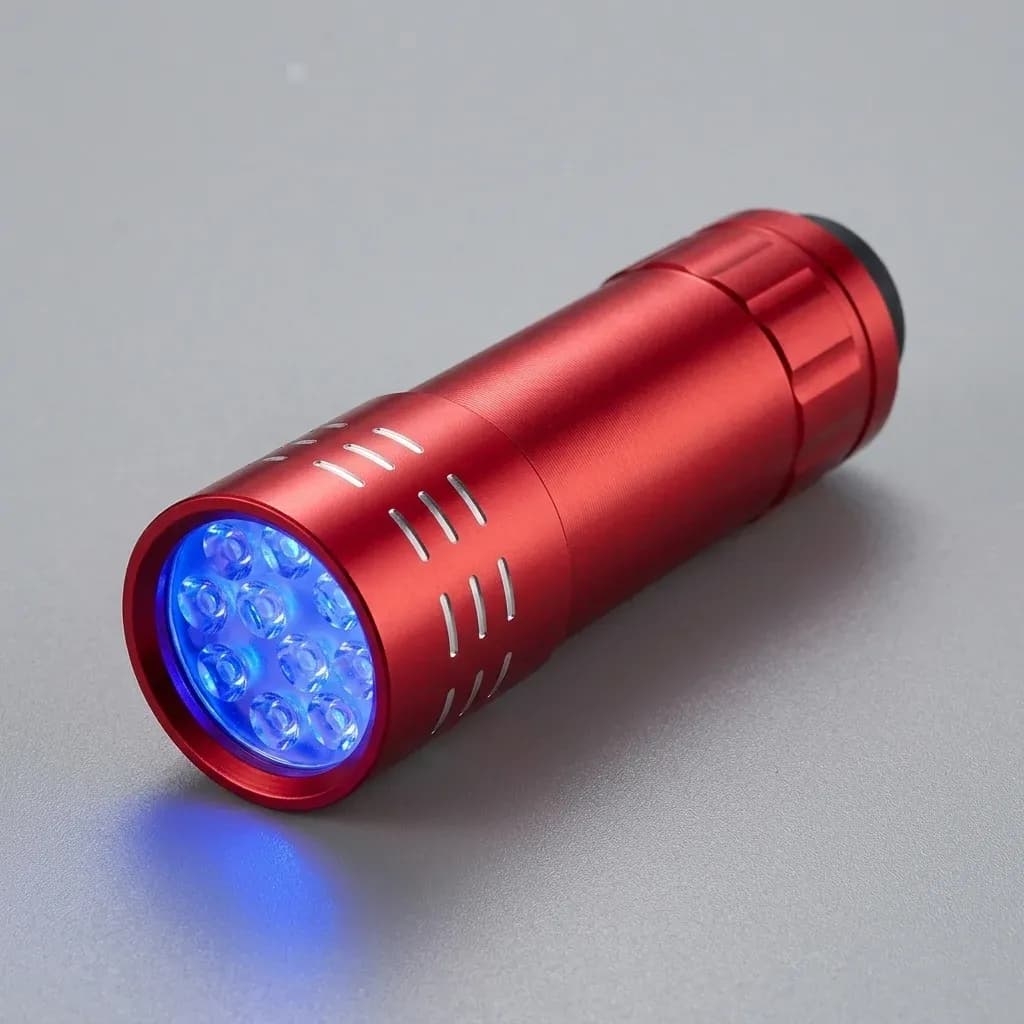 פנס אולטרה סגול קומפקטי אדום נקי