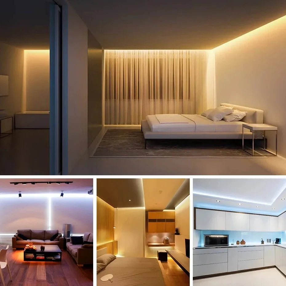 פס לד COB שקוף 220V עם מפסק ואטימות למים