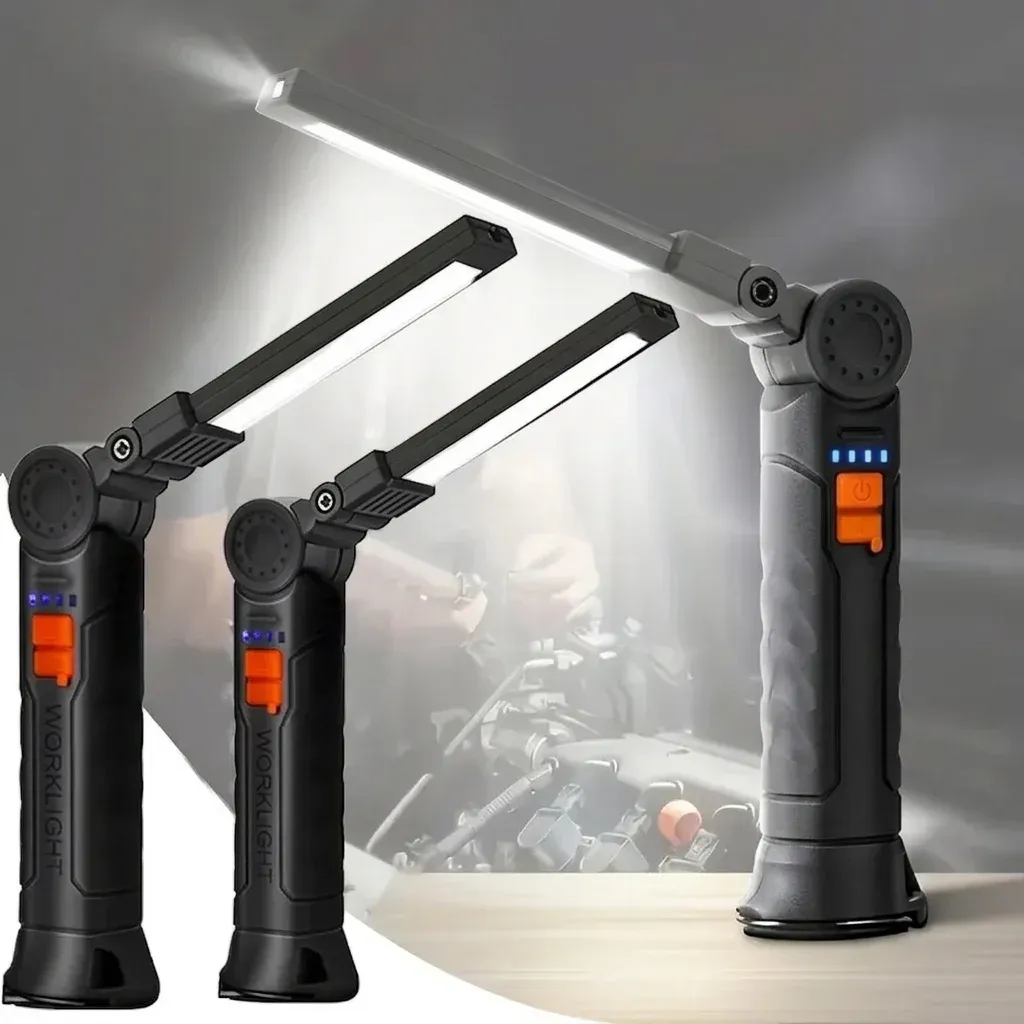 פנס עבודה נטען מגנטי עם וו