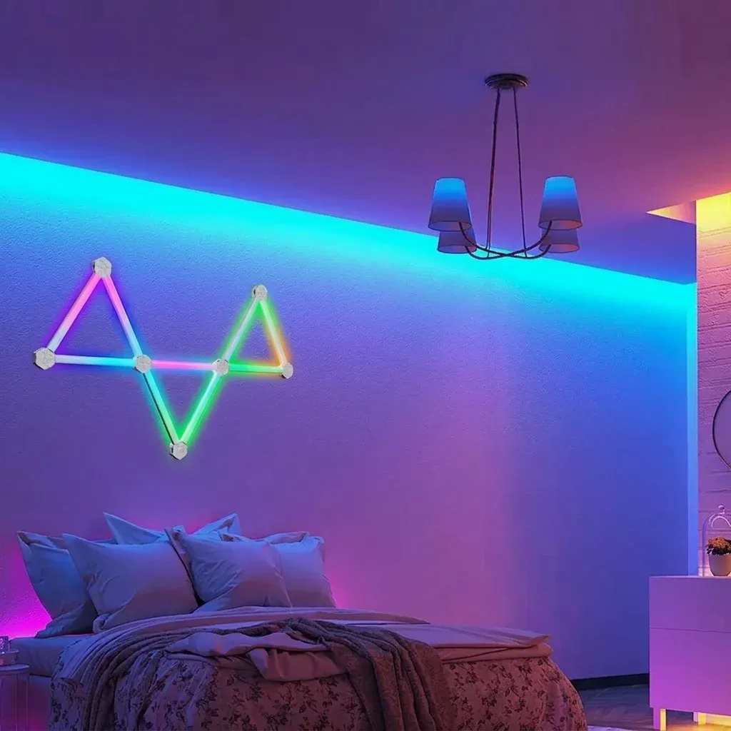 פס קיר RGB חכם בעיצוב זיגזג