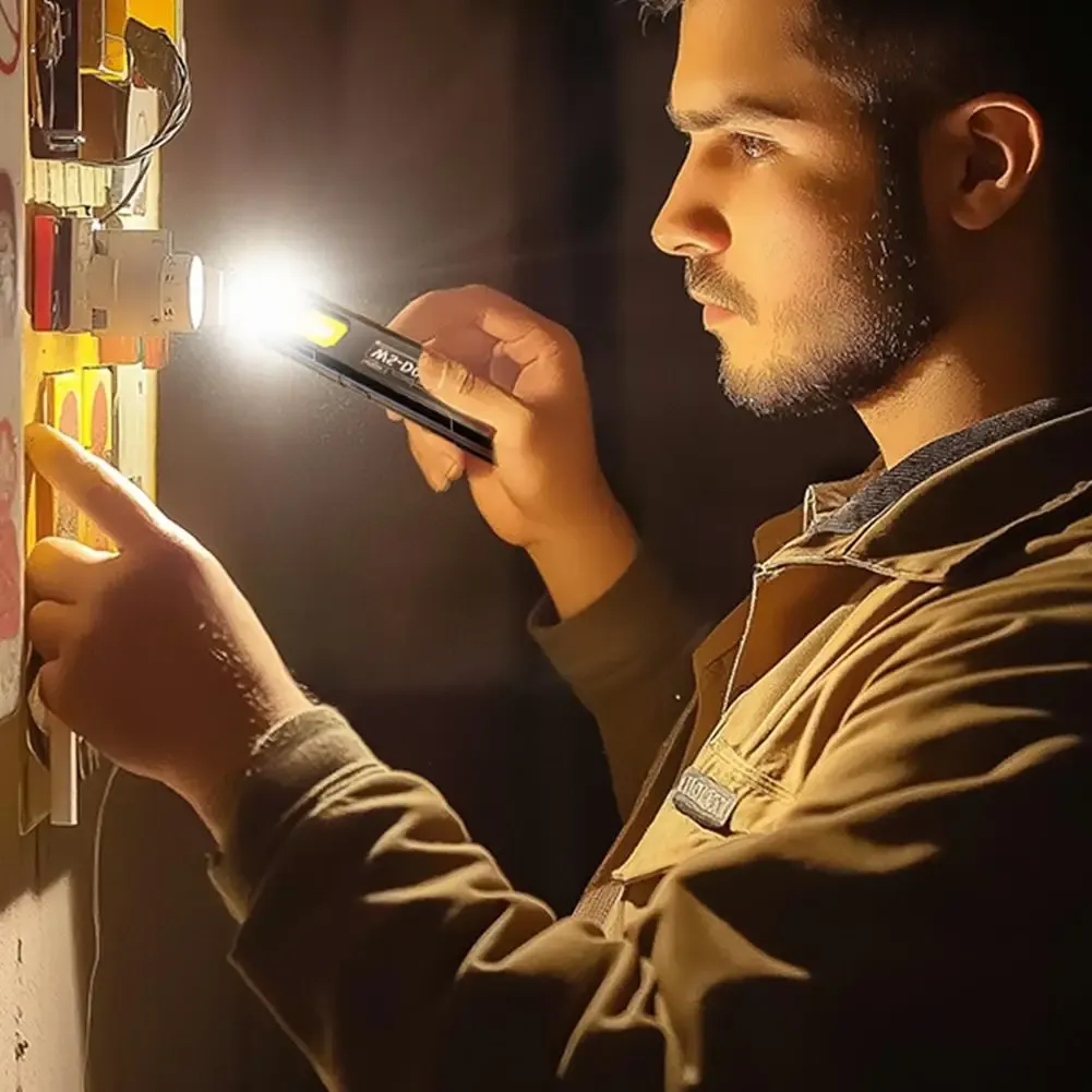 פנס מיני נטען עם מגנט ותאורת חירום