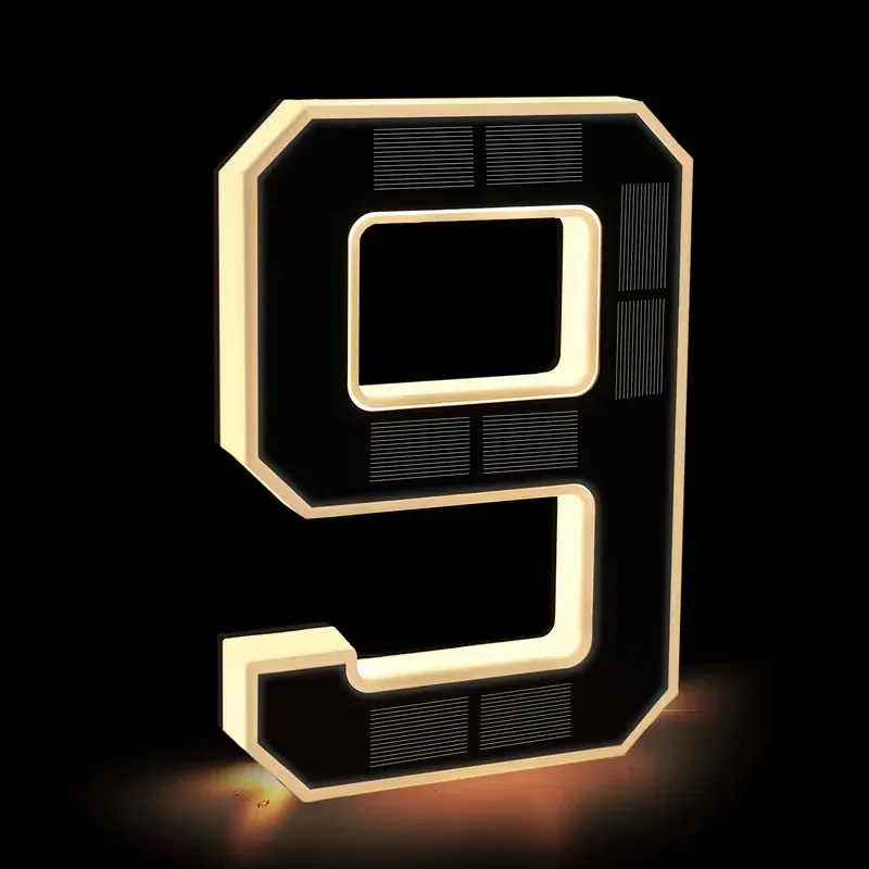 שלט מספר בית סולארי לד 23 ס״מ