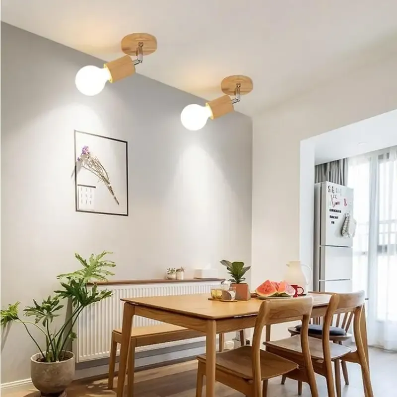 ספוט תקרה עץ מתכוונן בעיצוב חמים