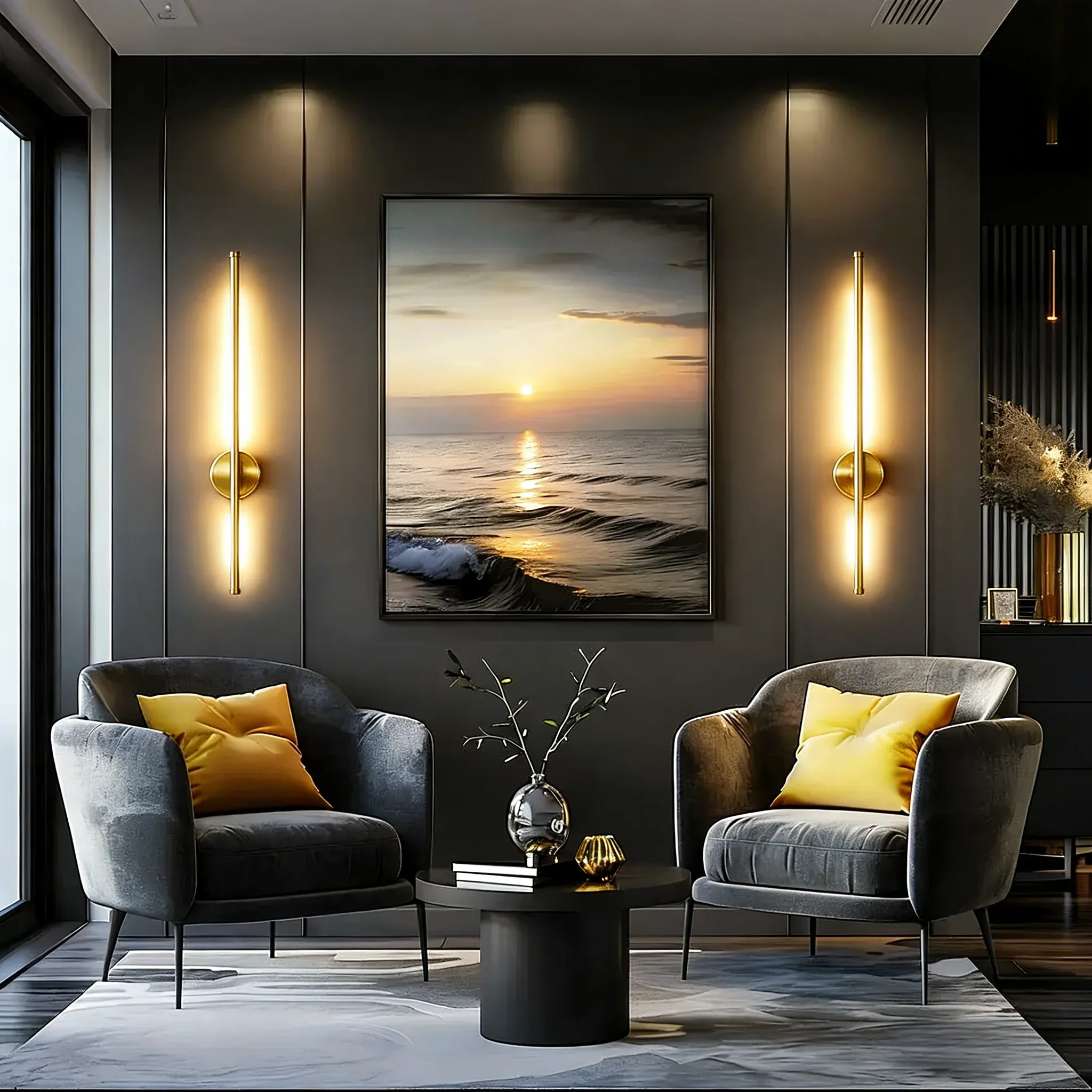 מנורת קיר נטענת מתכווננת עם שלט