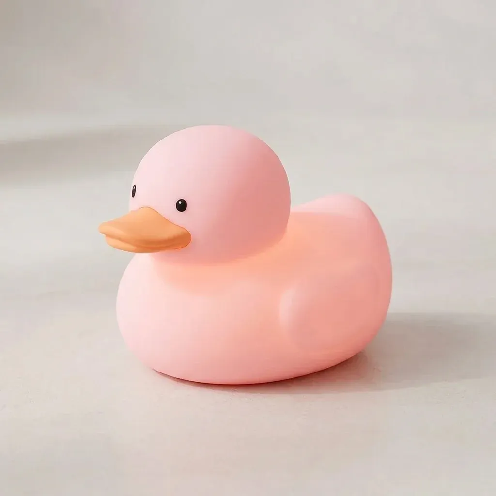 מנורת לילה ברווזית ורודה מסיליקון