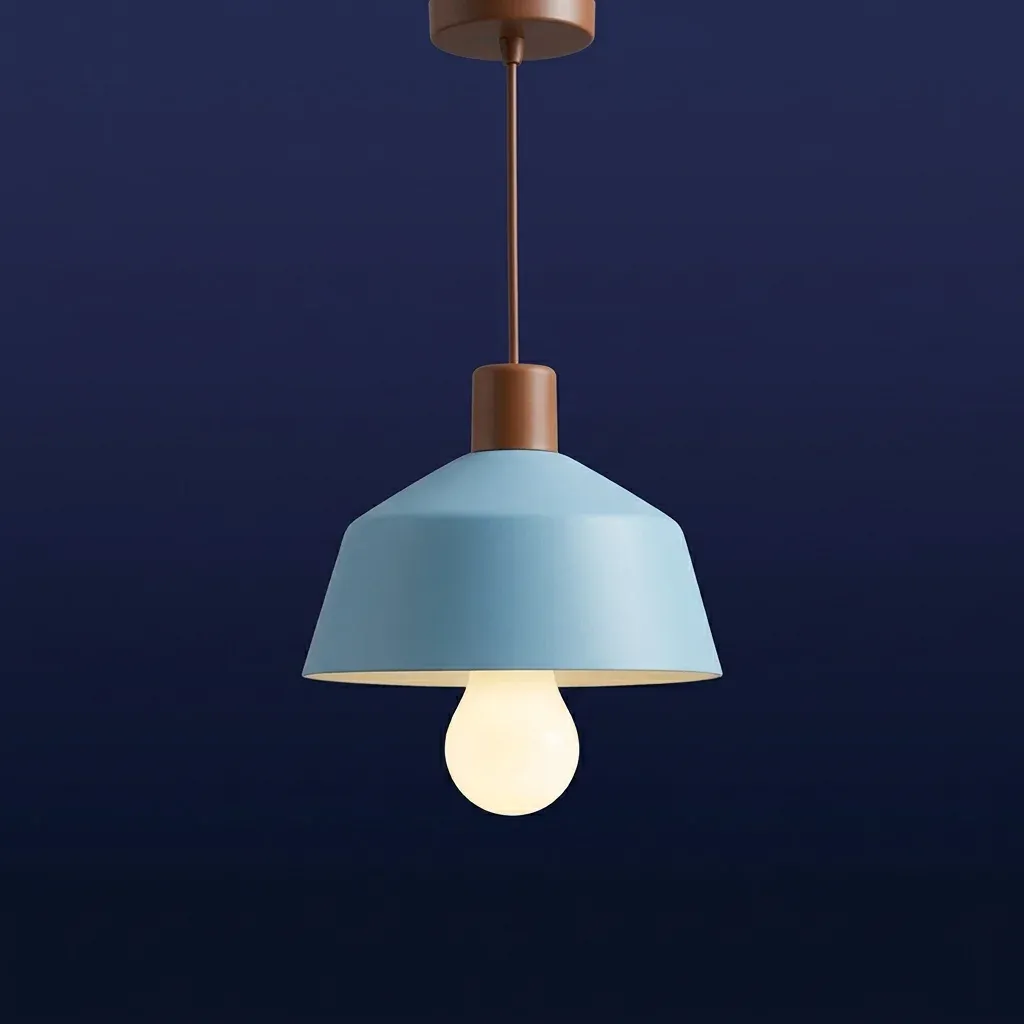 מנורת תלייה כחולה עם נורת LED חכמה