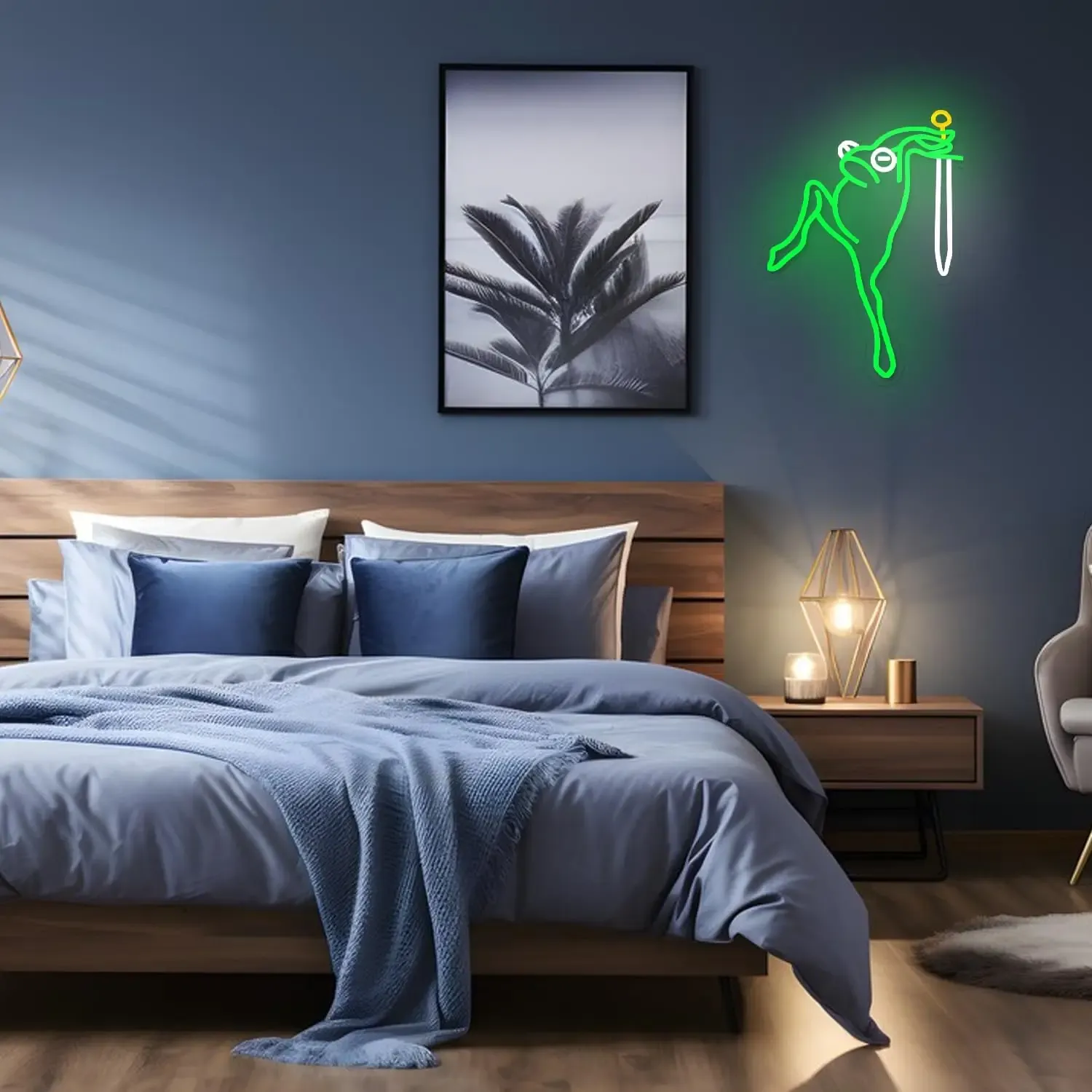 שלט ניאון צפרדע מואר ל־USB