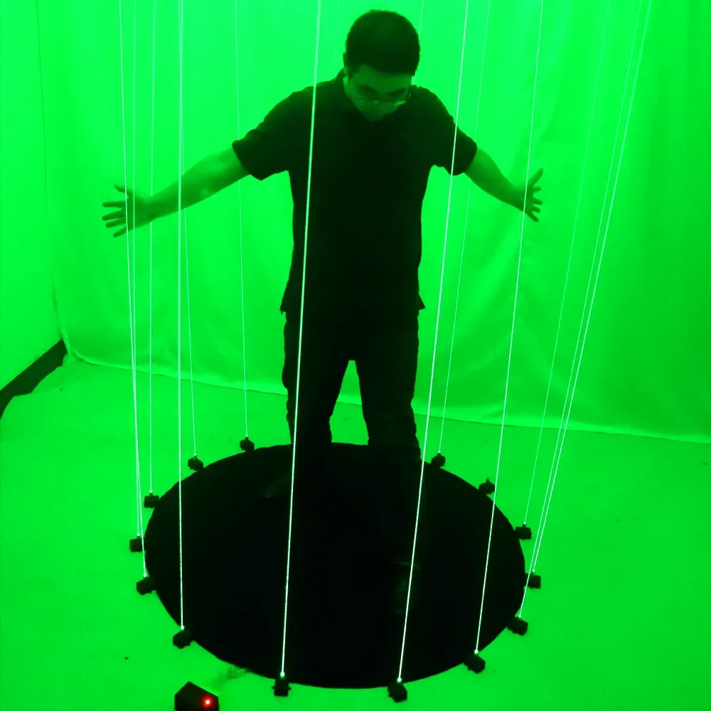 מקרן לייזר ירוק לבמה ולמועדון עם תכנות