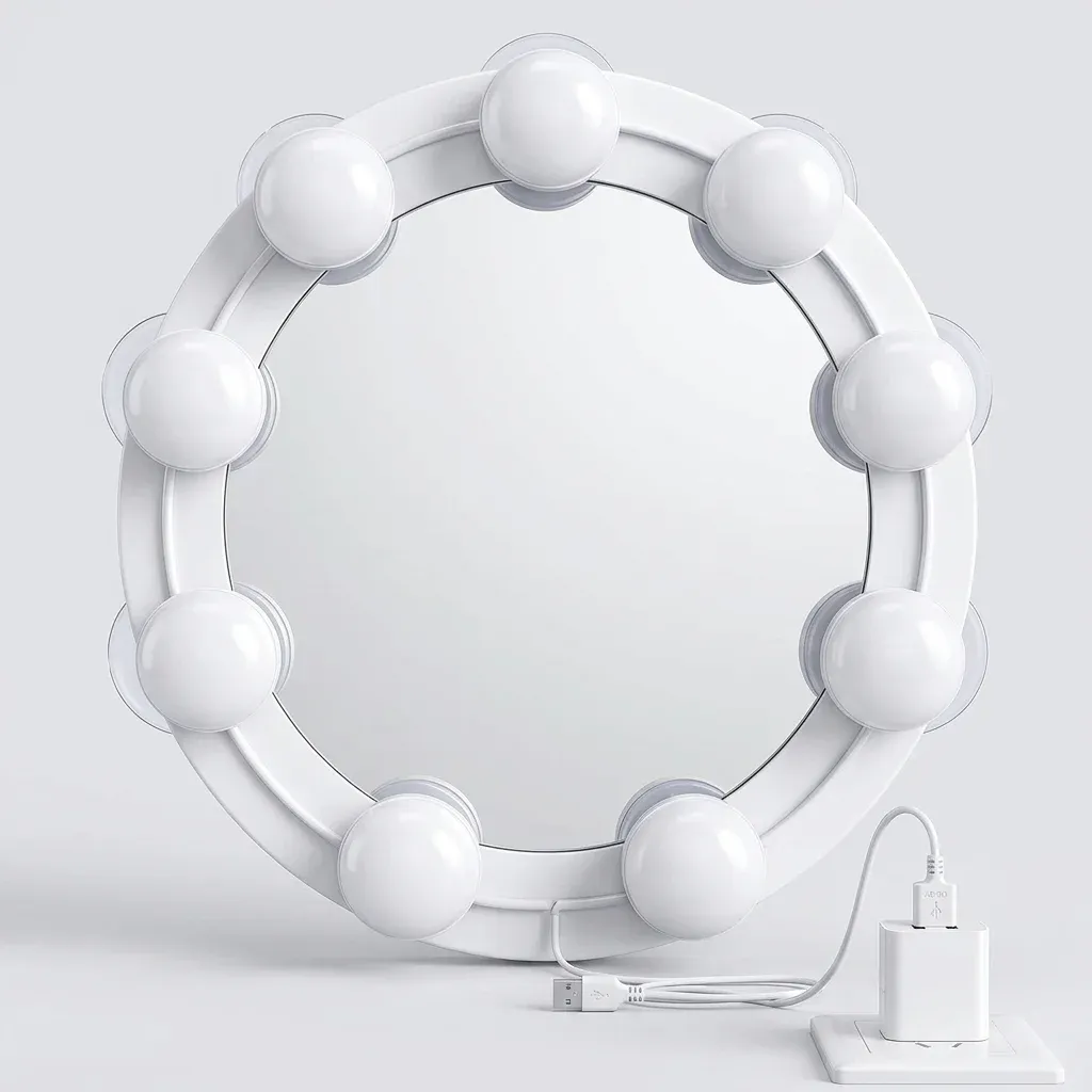 מראת איפור מוארת USB עם תאורת לד