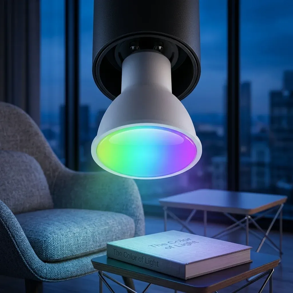 נורת ספוט חכמה GU10 בתאורת פינת קריאה