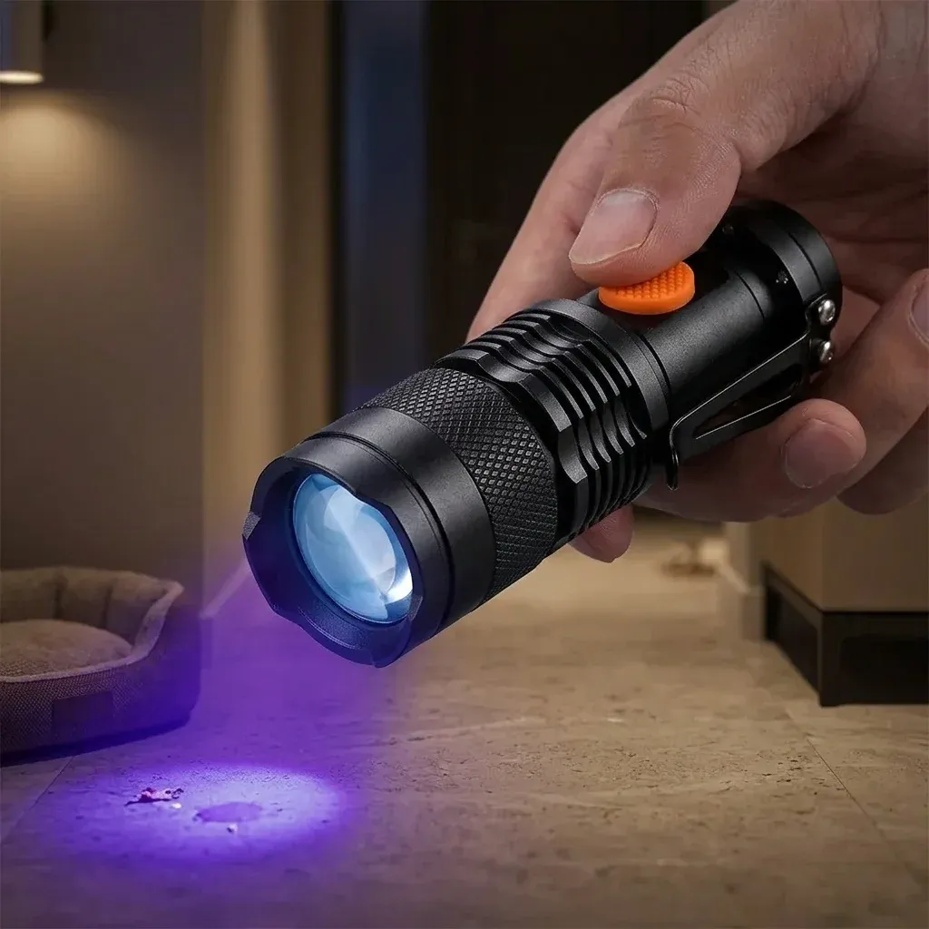 פנס אולטרה סגול נטען בשימוש בבית