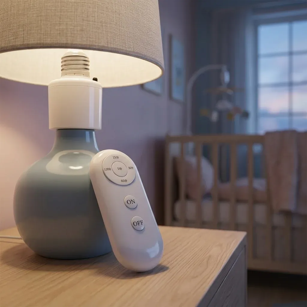 בית נורה חכם E27 עם שלט וטיימר