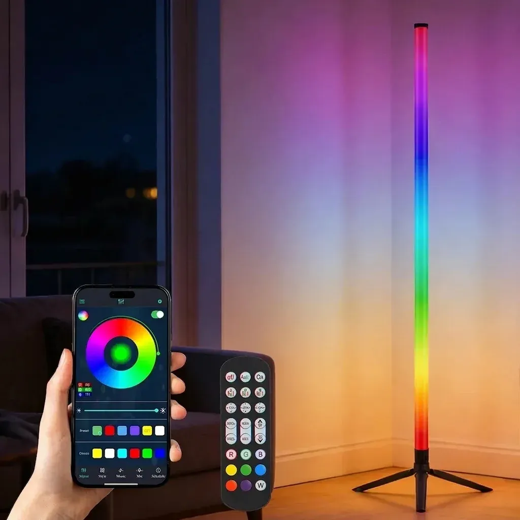 מנורת עמידה חכמה RGB עם שלט